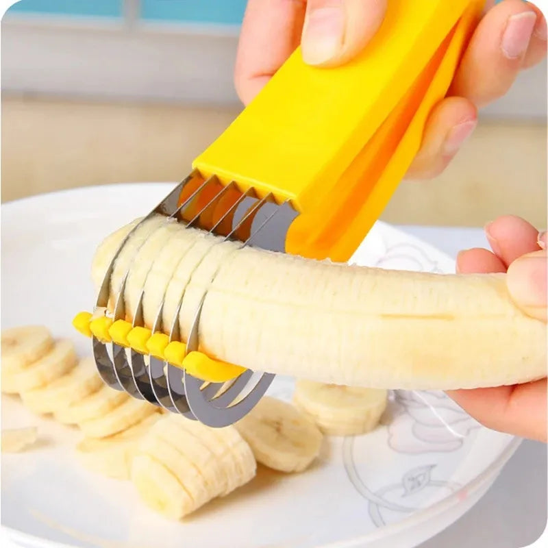 Banana Slicer Fruit Vegetable Sausage Cutter Kitchen Tool